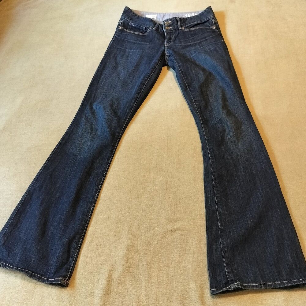 Gap 1969 Women Blue Jeans 26/2r Perfect Boot Denim Low rise Dark wash